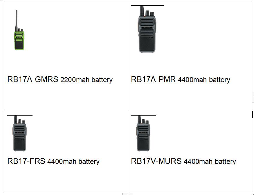 large capacity battery MURS radio