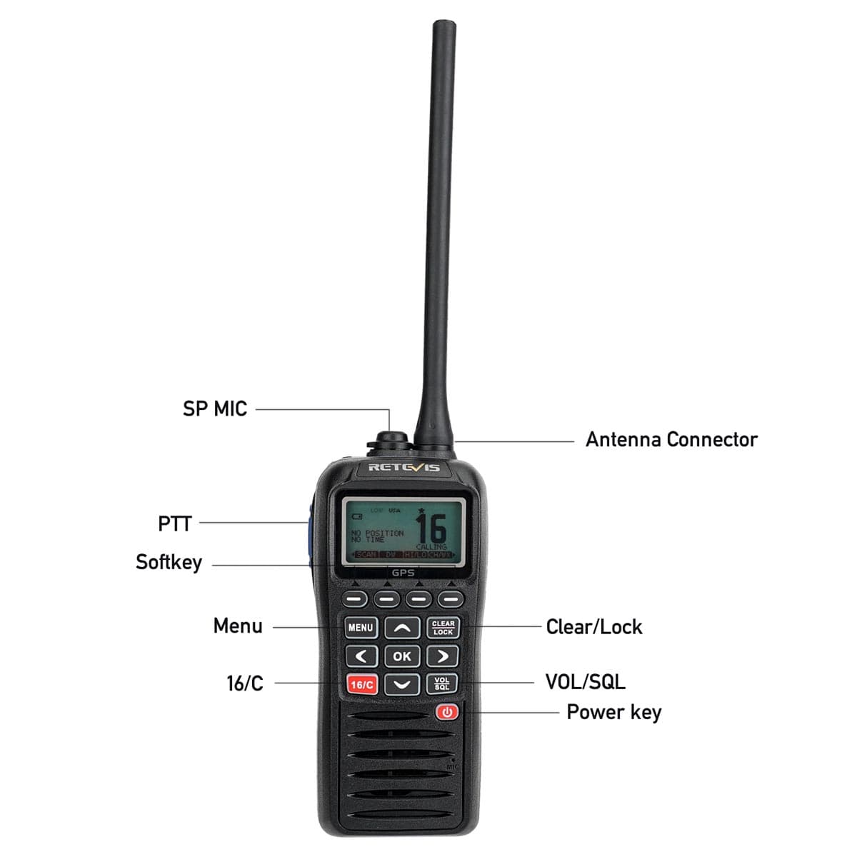 Retevis RM40 Marine VHF Radio for Boat