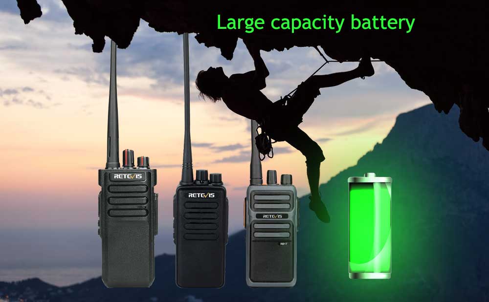 large capacity battery walkie talkie