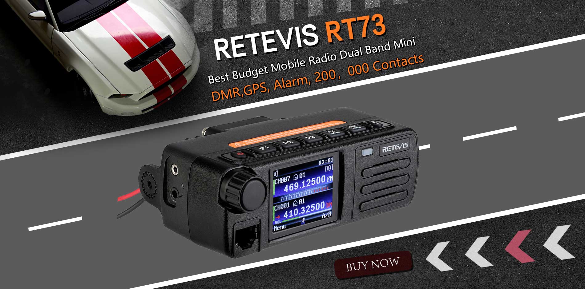 Great road company—— Retevis RT73 DMR Mobile radio!