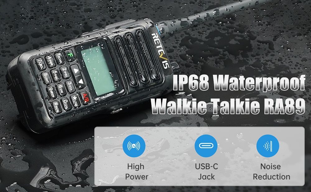 RA89 High Power Dual Band IP68 Waterproof Ham Radio (US Ver.)