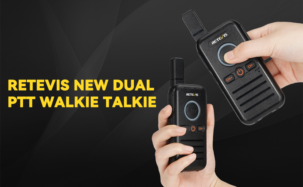 Retevis RB45 Dual PTT Mini Walkie Talkie Portable Two Way Radio